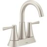 MOEN Ronan 4 in. Centerset 2-Handle Bathroom Faucet in Spot Resist Brushed Nickel