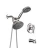 YASINU ABBY Single Handle 6 Spray Bath Tub and Shower Faucet with Handheld in Brushed Nickel (Valve Included)