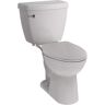 Delta Foundations 2-piece 1.28 GPF Single Flush Elongated Front Toilet in White Seat Included (6-Pack)