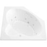 Universal Tubs Malachite 5 ft. Acrylic Corner Drop-in Whirlpool Air Bathtub in White