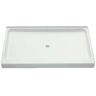 Sterling Ensemble 34 in. x 60 in. Single Threshold Shower Floor in White