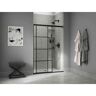 KOHLER Elate 44-48 in. W x 71 in. H Sliding Frameless Shower Door in Matte Black with Crystal Clear Glass