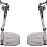 Drive Medical Pair of Chrome Swing Away Footrests with Aluminum Footplates