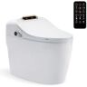 ERIS ET12 12 in. Rough-In One-Piece 1 GPF Automatic Single Flush Smart Round Toilet in White Seat Included