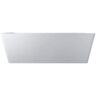 Vanity Art Bretagne 59 in. Solid Surface Resin Stone Flatbottom Freestanding Bathtub in Matte White