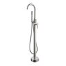 Eisen Home SevenFalls Single-Handle Floor Mounted Freestanding Tub Faucet with Handheld Shower in Brushed Nickel