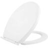 Tidoin Removable Round Open Front Toilet Seat with Nonslip Grip-Tight Never Loosen Bumpers Prevent Shifting in. White