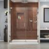 DreamLine Elegance 59-3/4 in. to 61-3/4 in. x 72 in. Semi-Frameless Pivot Shower Door in Chrome