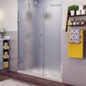 Aston Belmore 47.25 in. to 48.25 in. x 72 in. Frameless Hinged Shower Door with Frosted Glass in Chrome