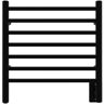 Amba Radiant Small 7-Bar Plug-in with Hardwired kit Electric Towel Warmer in Matte Black