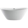 Barclay Products Newman 62 in. Acrylic Double Slipper Flatbottom Non-Whirlpool Bathtub in White with Integral Drain