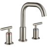 Miscool Bres 8 in. Widespread Double-Handle Bathroom Faucet in Brushed Nickel