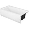 Bootz Industries Mauicast 60 in. x 32 in. Rectangular Alcove Soaking Bathtub with Right Drain in White