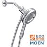 MOEN Quattro 4-Spray Patterns 6.5 in. Single Wall Mount Handheld Shower Head with Magnetix in Chrome