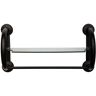 Grabcessories 25.5 in. x 1.25 in. 3-in-1 Grab Bars and Towel Shelf in Matte Black