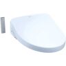 TOTO S550e Washlet Electric Heated Bidet Toilet Seat for Elongated Toilet with Contemporary Lid in Cotton White