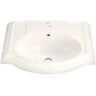 KOHLER Devonshire 4-7/8 in. Vitreous China Pedestal Sink Basin in Biscuit with Overflow Drain