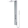 VIGO Rector 55 in. H x 6 in. W 2-Jet Shower Panel System with Adjustable Square Head and Hand Shower Wand in Stainless Steel