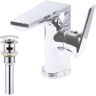 Novatto Miller Single Hole Single-Handle LAV Bathroom Faucet with Pop-Up Overflow Drain in Chrome