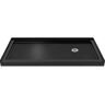 DreamLine SlimLine 60 in. x 30 in. Single Threshold Alcove Shower Pan Base in Black with Right Hand Drain