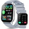 Aoibox 1.85 in. Smart Watch HD Touch Screen in Light Gray with Bluetooth Call and Message Reminder Fitness Watch