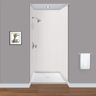 Transolid Expressions 36 in. x 36 in. x 96 in. 4-Piece Easy Up Adhesive Alcove Shower Wall Surround in Grey