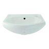RENOVATORS SUPPLY MANUFACTURING Dell Offset Faucet 16-1/8 in. Wall Mounted Bathroom Sink in White with Overflow