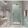 Aston Kinkade XL 21.75 in. - 22.25 in. x 80 in. Frameless Hinged Shower Door with StarCast Clear Glass in Oil Rubbed Bronze