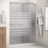 Delta Mod 60 in. x 71-1/2 in. Soft-Close Frameless Sliding Shower Door in Nickel with 1/4 in. Tempered Transition Glass