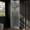 Xspracer Victoria 32 to 33-3/8 in. W x 72 in. H Bi-Fold Frameless Shower Doors in Chrome with Clear Glass