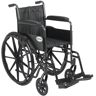 Drive Medical Silver Sport 2 Wheelchair with Fixed Arms, Swing Away Footrests and 18 in. Seat