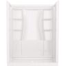 Delta Classic 500 30 in. L x 60 in. W x 72 in. H Alcove Shower Kit with Shower Wall and Shower Pan in High Gloss White