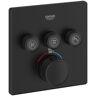 Grohe Grohtherm Smart Control Triple Function Square Thermostatic Trim with Control Module in Matte Black