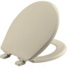 BEMIS Kimball Soft Close Round Plastic Closed Front Toilet Seat in Bone Never Loosens