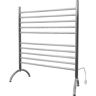 Amba Solo 33in Wide Freestanding 10-Bar Plug-in Electric Towel Warmer in Polished Stainless Steel