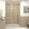 Transolid Brooklyn 60 in. W x 80 in. H Sliding Frameless Shower Door in Polished Chrome with Clear Glass