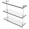 Allied 16 in. Triple Tiered Glass Shelf with Integrated Towel Bar in Matte White