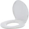 Big John Standard Elongated Closed Front Toilet Seat with Cover in White