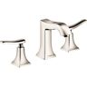 Hansgrohe Metris C 8 in. Widespread 2-Handle Mid-Arc Bathroom Faucet in Polished Nickel