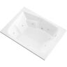 Universal Tubs Amethyst 6 ft. Acrylic Rectangular Drop-in Whirlpool Bathtub in White