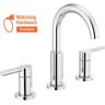 Delta Nicoli J-Spout 8 in. Widespread 2-Handle Bathroom Faucet in Chrome