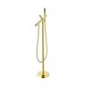 Altair Brulon 2-Handle Freestanding Tub Faucet with Handshower in Brushed Gold