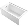 KOHLER Underscore 60 in. x 30 in. Soaking Bathtub with Left-Hand Drain in White, Integral Flange