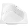 Universal Tubs Beryl Diamond 5 ft. Acrylic Corner Drop-in Whirlpool Air Bathtub in White