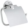 Grohe Essentials Single Post Toilet Paper Holder with Cover in StarLight Chrome