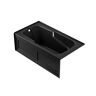 JACUZZI Cetra 60 in. x 32 in. Soaking Bathtub with Left Drain in Black