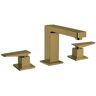 LaToscana Quadro 8 in. Widespread 2-Handle High Arc Bathroom Faucet in Matt Gold