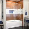 DreamLine Flex 56 in. - 60 in. W x 58 in. H Semi-Frameless Pivot Tub Door in Chrome