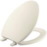 KOHLER Brevia Elongated Closed Front Toilet Seat with Q2 Advantage in Almond