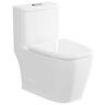 Eviva Acadia 1-Piece 1.28 GPF Dual Flush Elongated Toilet in Glossy White